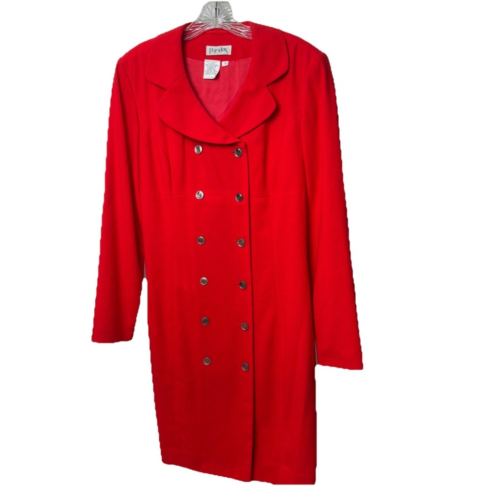 Paradox Red Blazer Dress Women's Size 10 Double Breasted